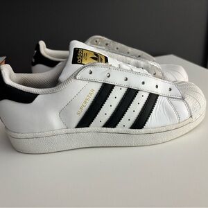 Adidas Superstar White and Black Sneakers